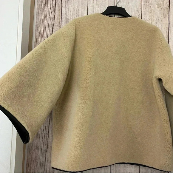 NWT Rebecca Minkoff womens Shearling Toggle Sherpa Coat Wool Blend Coat Size XL - Picture 5 of 14
